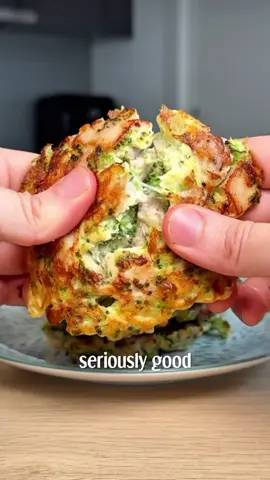 🍔 Chicken and Broccoli Burgers 🥦 Follow for more videos just like this!  Macros per serve Calories: 276 kcal Carbs: 0.8g Fat: 18.2g Protein: 26.6g ✨ Ingredients for 3 serves • 300g chicken thighs (boneless, skinless) • 100g broccoli • 2 eggs • 60g grated cheese • 2 tbsp olive oil • Salt, pepper, oregano to taste ⏱ Ready in 15 minutes 🔥 Method 	1.	Chop the broccoli into very small pieces. 	2.	Cut or mince the chicken into very fine chunks. 	3.	In a bowl, combine the chicken, broccoli, eggs, cheese, oil, and seasonings. 	4.	Form the mixture into even sized patties. 	5.	Pan fry over medium heat with a little oil, turning once, until browned on both sides and cooked all the way through. Original creator: @tastyiri_en