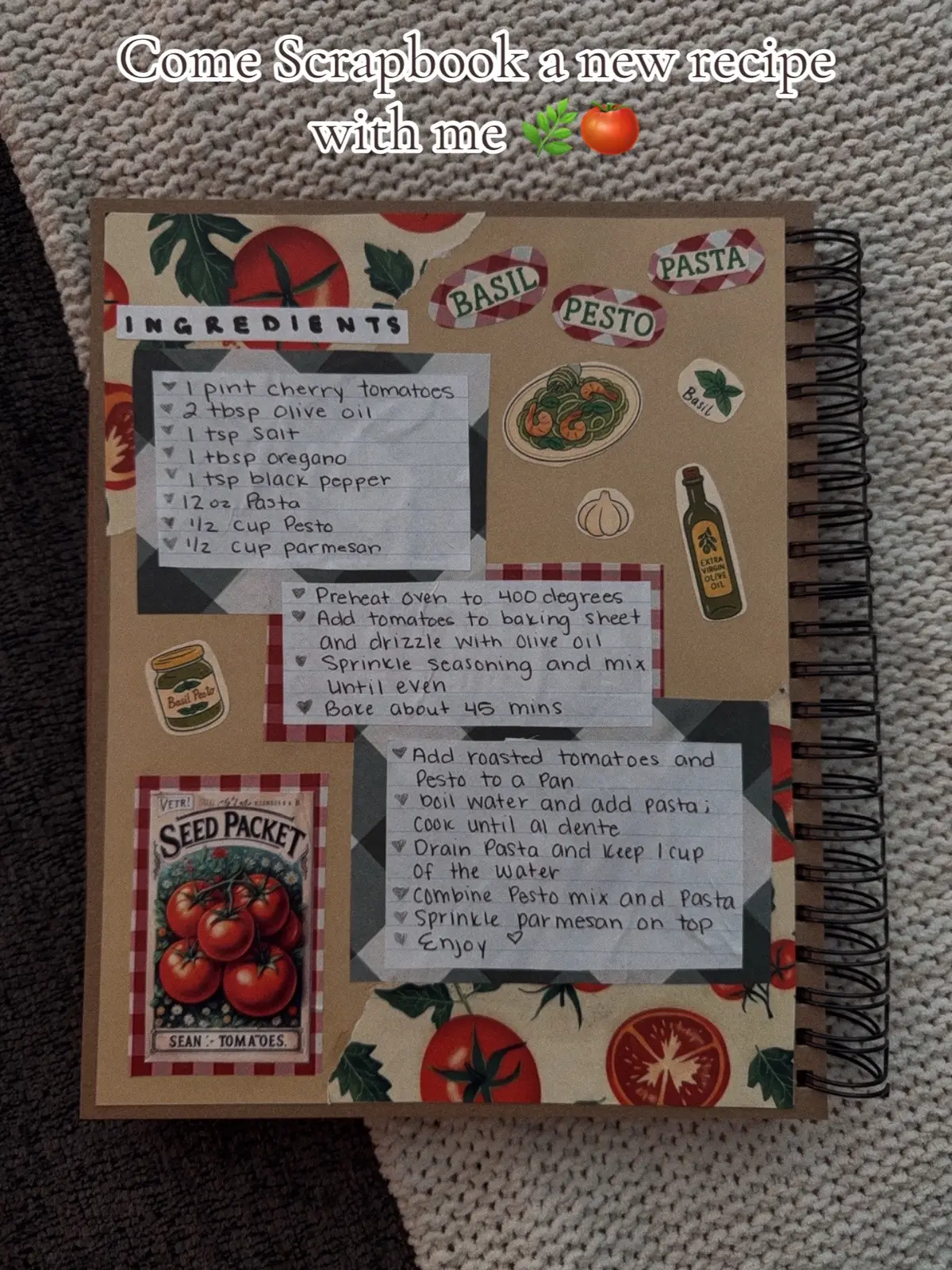#scrapbooking #Recipe #quietlife #scrapbook #dinner 
