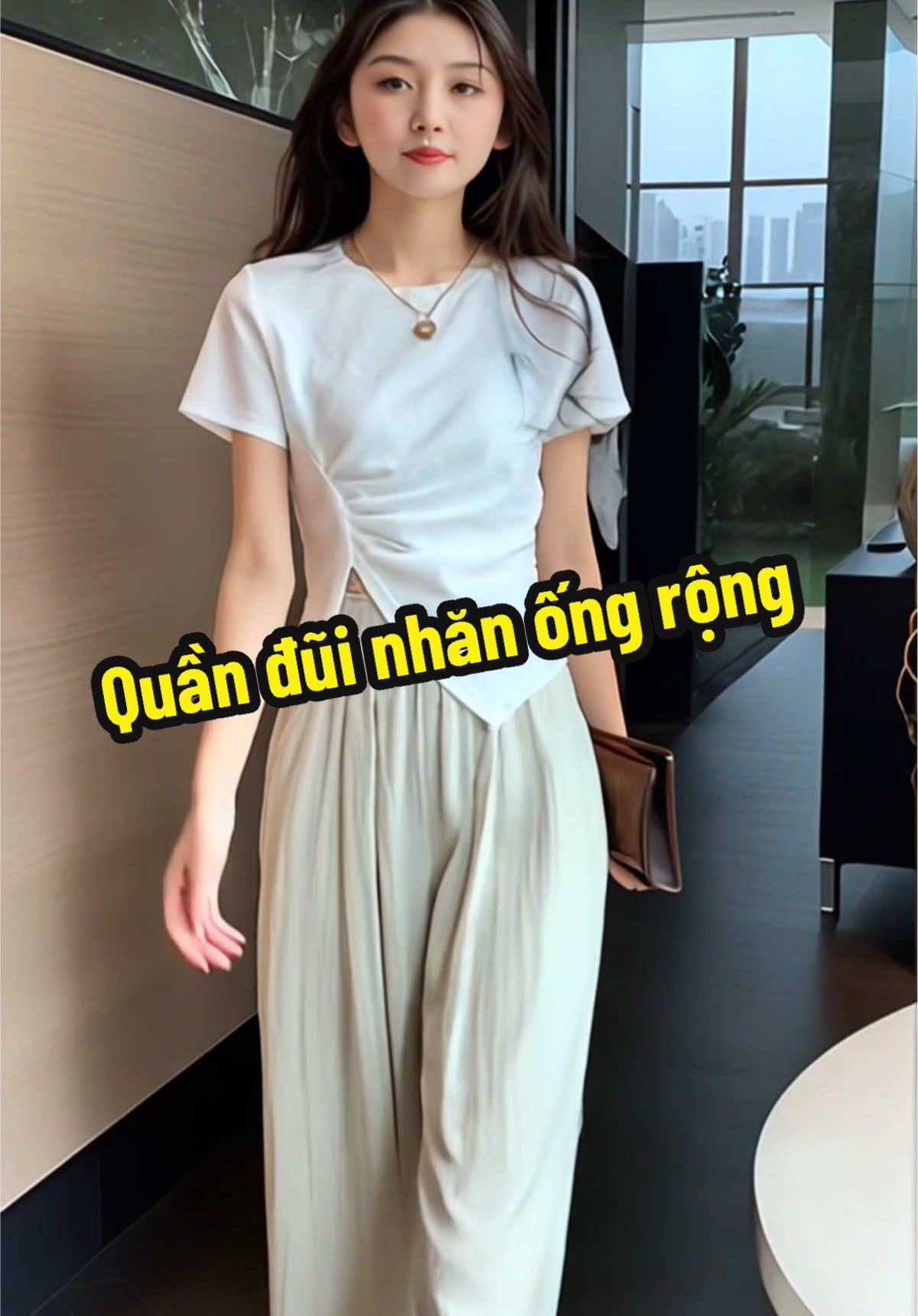 Quần Ống Rộng đũi nhăn #quan #thoitrangnu #capcao #quannu #quần 