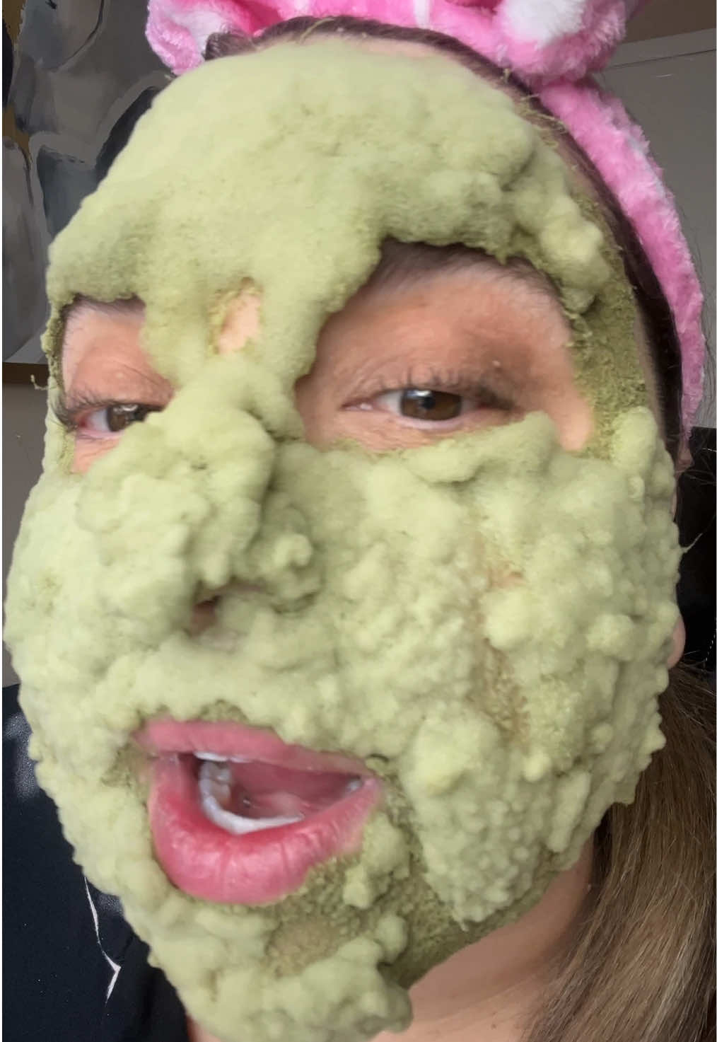 This Holy Basil Bubble Deep Mask leaves my skin glowing and gives me that glass skin effect every time 😊 #bubblemask #holybasil #holybasilbubbledeepmask #skincare #koreanskincare 