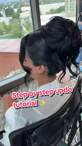 Step by step updo tutorial✨ #updo #updohairstyle #bride #bridal #wedding 