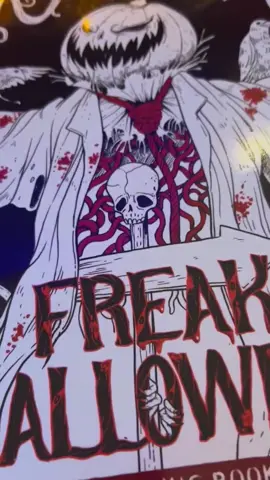 Halloween Horror Nights has officially started why not keep up the vibe with this creepy freaky #Halloween coloring book #fall #decor #scary #halloweentok 