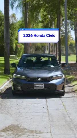 Sleek design, smarter drive. Say hello to the 2026 Honda Civic. 😎  #hondadealership #carsoftiktok #honda #hondacivic #civic  