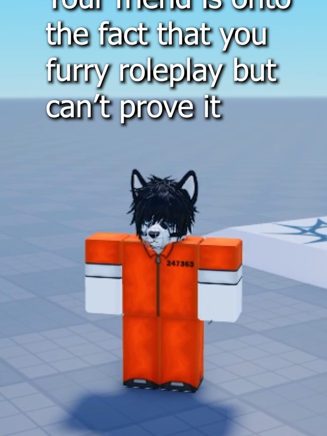 Does he know or am I cooked? #robloxfyp #robloxvc #funny #fyp