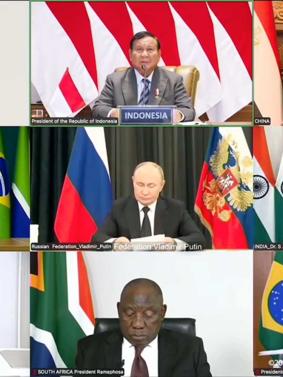Presiden @prabowo Hadiri BRICS Leaders Virtual Meeting, Jakarta, 8 September 2025 repost🎥ig:m.bahrunnajach