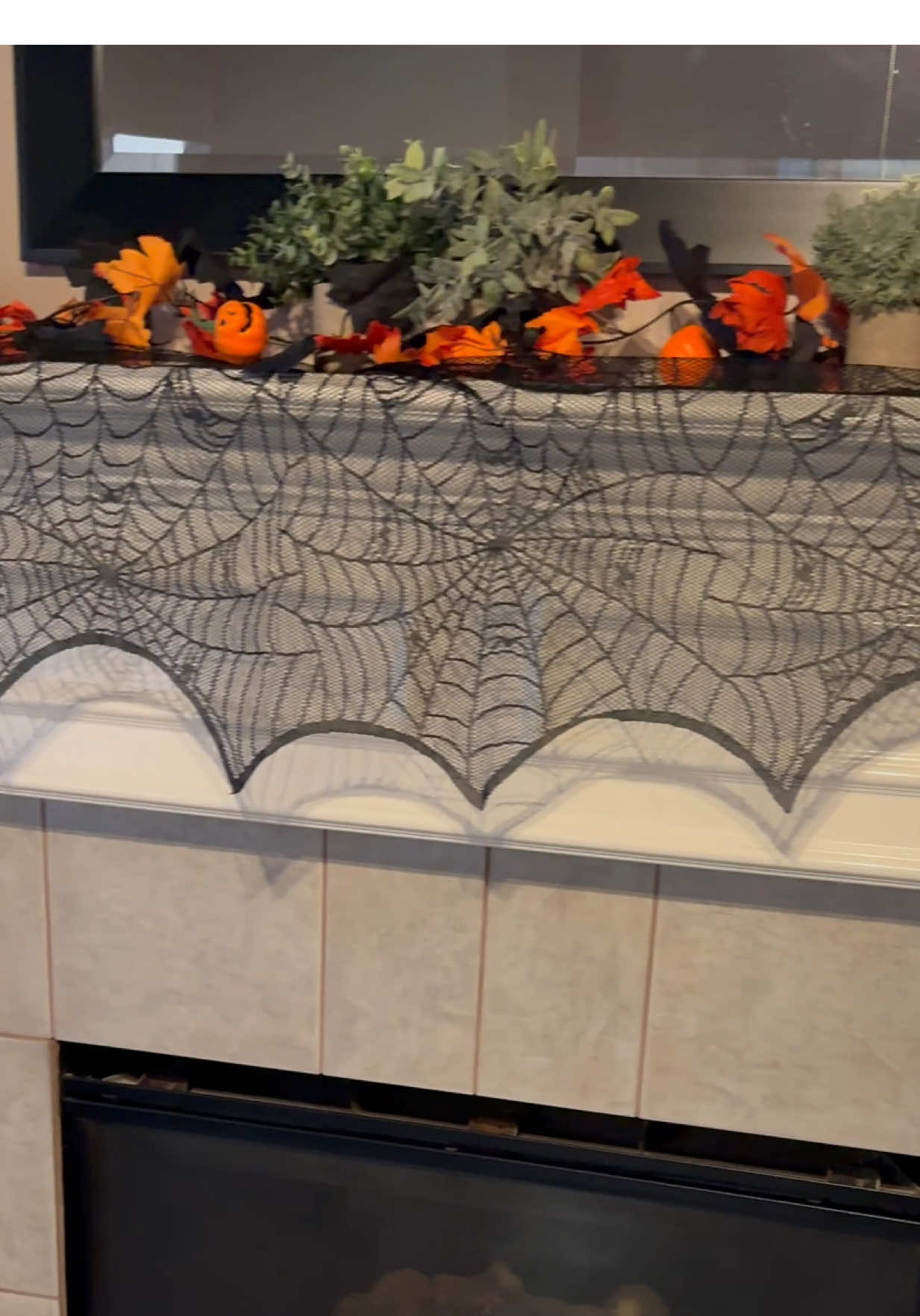 #bar_m_longhorns #halloween #halloweendecorations #spiderweb make sure you have your mantle decorated this Halloween. 