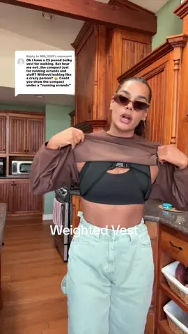 Replying to @Mlb_1003 so small it fits under almost any shirt I own… so obsessed #weightedvestworkout #weightedvest #zelusweightedvest #weightedvestforwomen #athomeworkoutequipment 