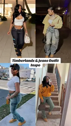 Timberlands & Jeans Outfit Inspo. ✨#outfitinspo #blackgirlfashion #fallfashion 