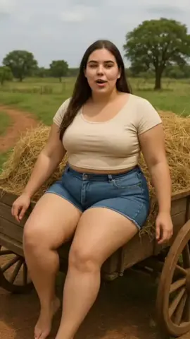 só por que eu sou gordinha ninguém fala comigo. #gordinha #roçaafazenda #carroça 