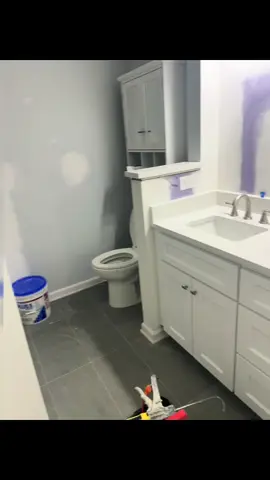 #painting #sherwinwilliams #bathroom we did this bathroom Today. 