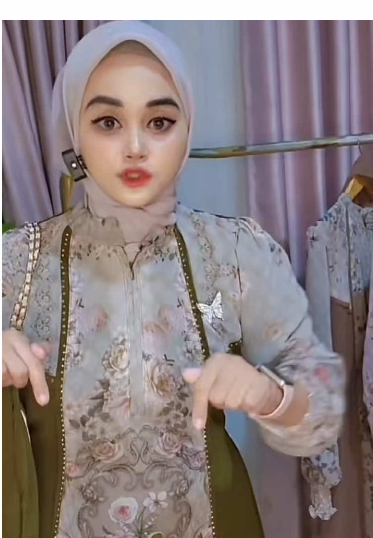 ALUNA DRESS Gamis wanita set hijab Seruty printing kekinian Simple Elegant Lebaran 2026 #dres #dresceruty #gajiansale #promoguncang99 