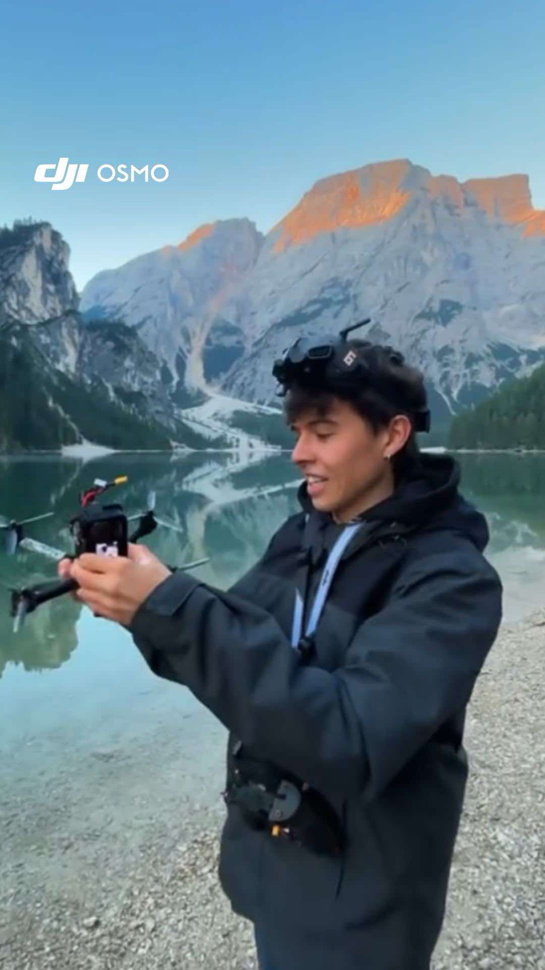 FPV + Osmo Action 5 Pro = jaw-dropping views 🚁🏞️ Mountains, lakes, and endless skies captured like never before. #djiosmo #osmoaction5pro #fpv #actioncam #fyp