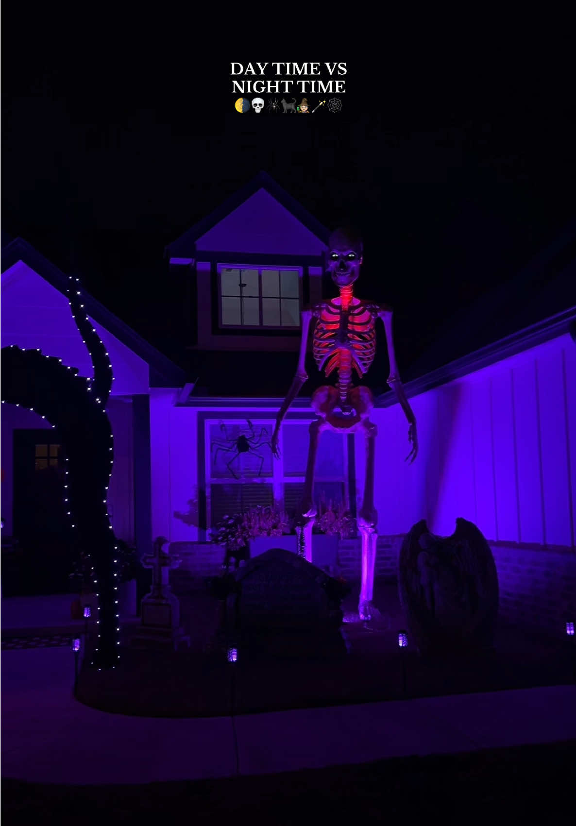 SPOOKY SEASON 💀🕷️🕸️ #halloween #halloweendecor #outdoorhalloweendecor #12footskeleton @The Home Depot 