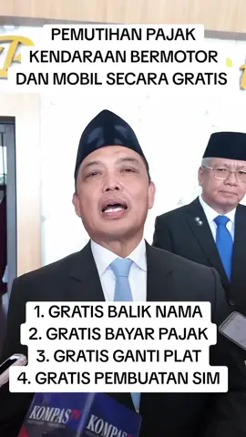 PEMUTIHAN PAJAK KENDARAAN BERMOTOR DAN MOBIL SECARA GRATIS SILAHKAN DAFTARKAN DIRI ANDA LINK BIO TIKTOK KAMI.  #pemutihan #pajakgratis #polantasindonesia #promomakanmerdeka #indonesia 