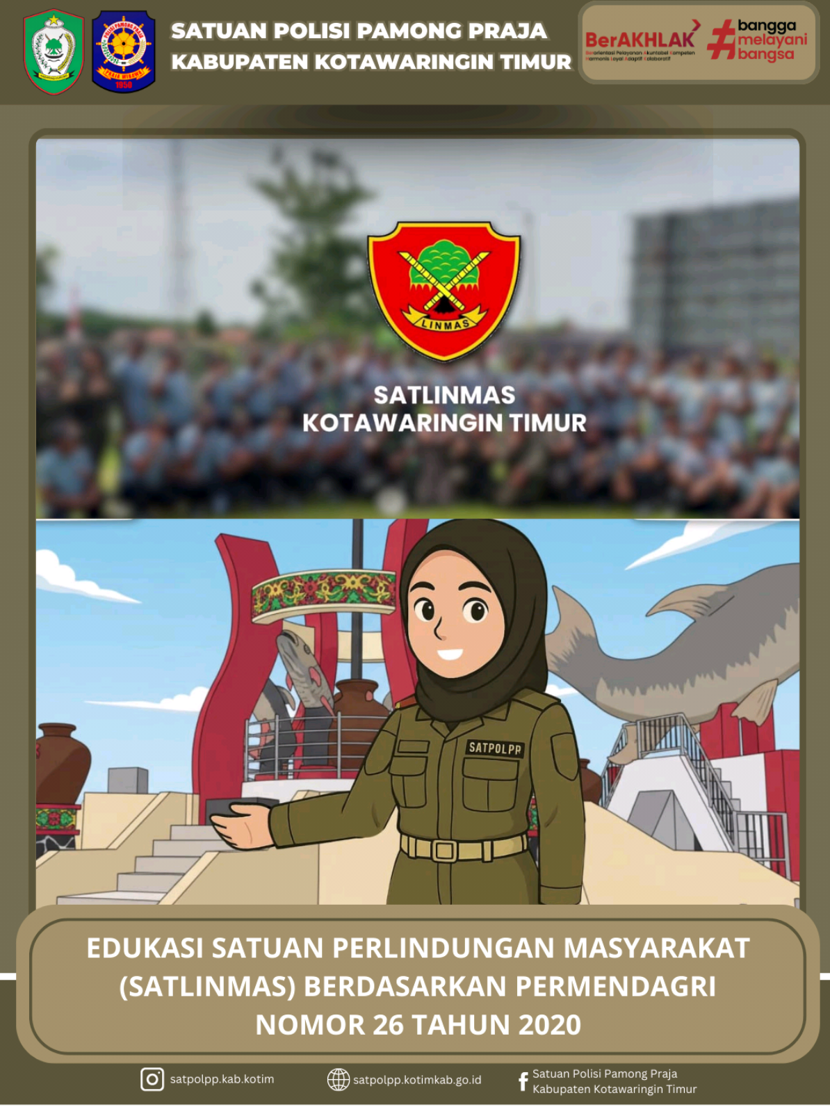 Halo #sobatpraja  Salam Praja Wibawa  Keamanan, Ketertiban, dan Ketentraman Umum bukan hanya tugas Satpol PP, tapi juga ada mitra yang selalu siap di tengah masyarakat, yaitu Satuan Perlindungan Masyarakat (Satlinmas). Satlinmas adalah perpanjangan tangan Satpol PP yang hadir langsung di Desa dan Kelurahan, menjaga ketertiban hingga ke wilayah yang sulit dijangkau. Mari kenal lebih dekat siapa itu Satlinmas. #Satpolpp  #Satpolppkotim  #Linmas  #Satlinmas 