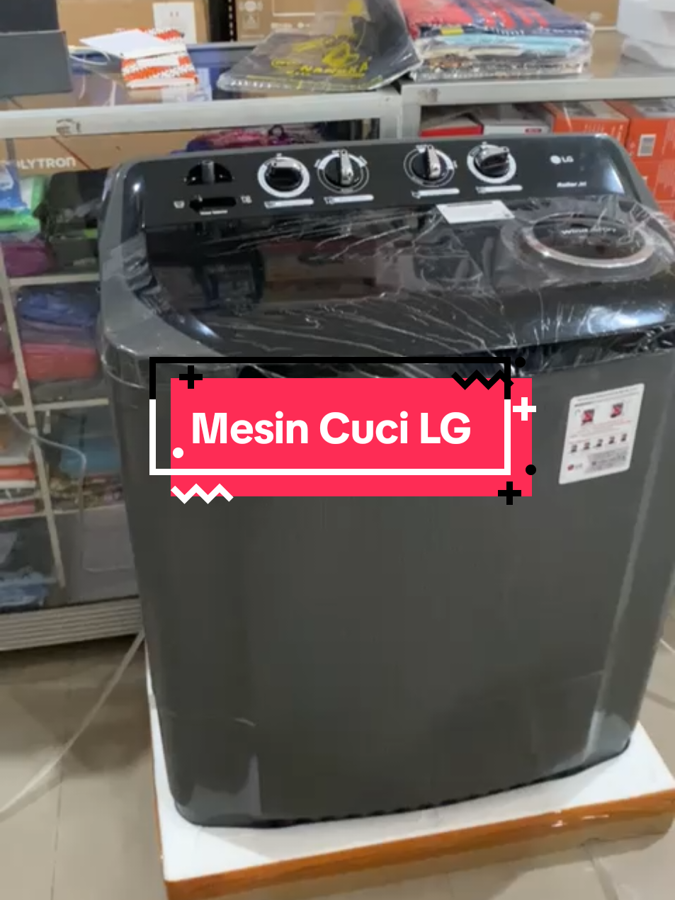 Mesin Cuci LG 10kg, desain elegant dengan warna full black, tanya/order wawa atau dm yaa#mesincuci #LG #elektronik #fyp #mesincuci2tabung 