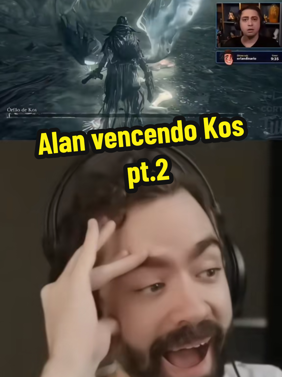 reagindo ao Alan vencendo o Kos de primeira pt.2 #repostagem  #funkyblackcat #alanzoka #kos #bloodborne 