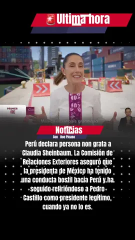 En México por los verdaderos mexicanos tampoco es persona grata. #claudiasheimbaum #morena #peru #politica #ultimahora 