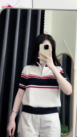 (HÀNG QC) Áo len ZIPPY sọc xinh #stylehanquoc #xuhuong 