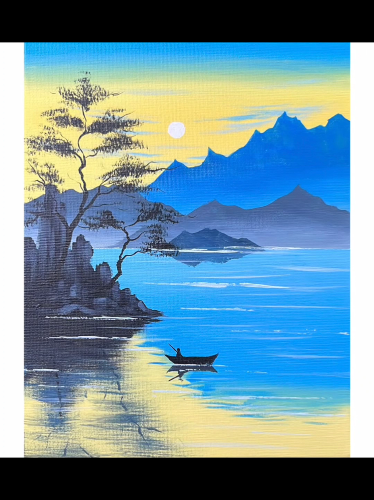 Vẽ tranh sơn thủy hữu tình ... #drawing #painting #acrylic #vẽ #xuhuong 