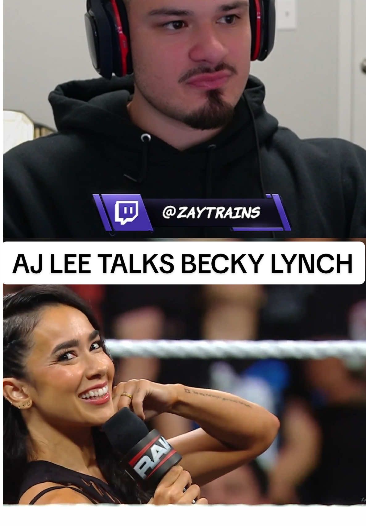 AJ LEE TALKS ABOUT BECKY LYNCH ON MONDAY NIGHT RAW. #WWE #wweraw #wwesmackdown #ajlee #beckylynch 