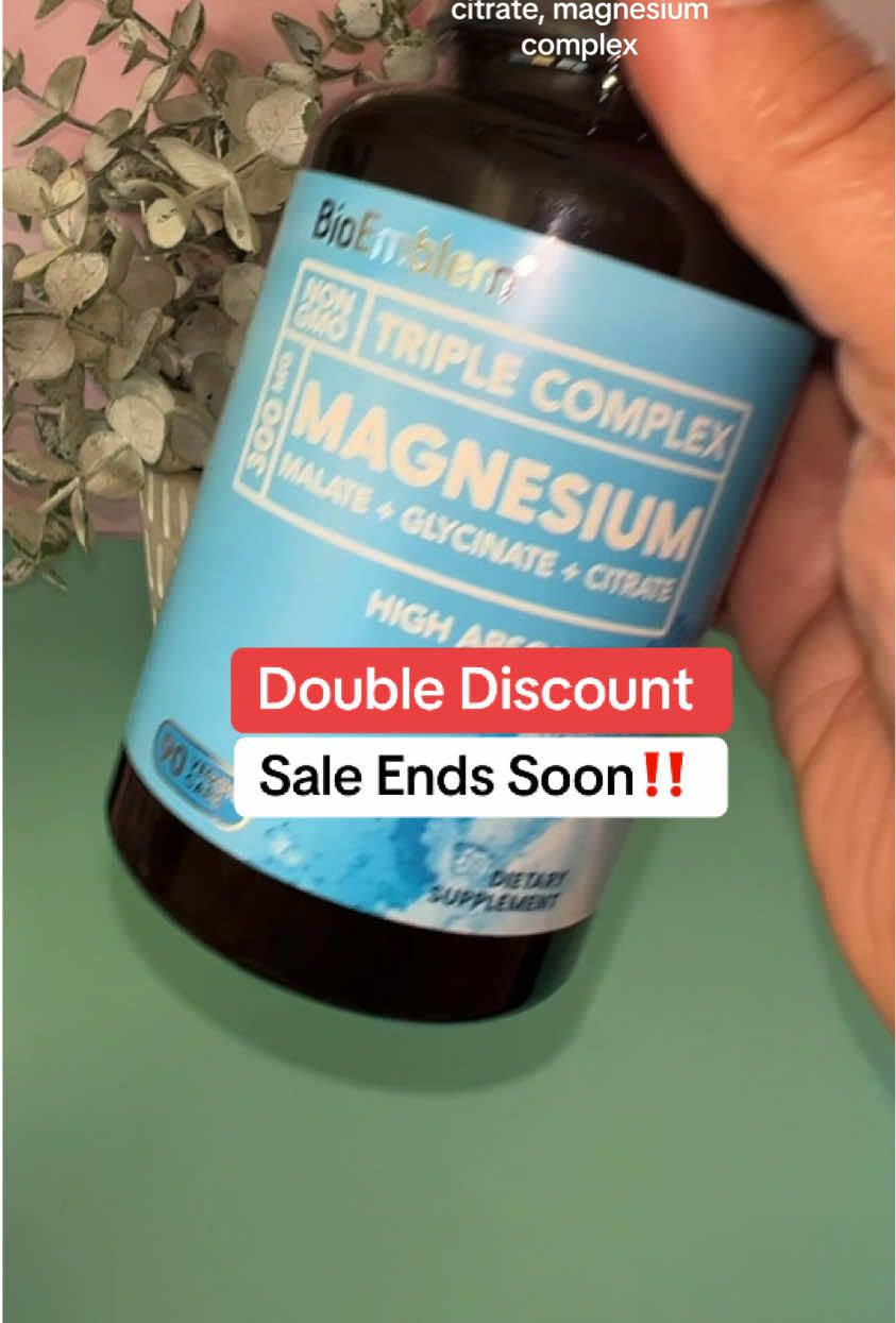 Triple Magnesium Complex is a vegan supplement combining magnesium glycinate, malate, and citrate for optimal absorption and balance. Each serving delivers 300mg of essential magnesium to help support muscle function, nerve health, and natural energy throughout the day. Designed for consistency and purity, this formula makes it easy to add high-quality magnesium to your daily wellness routine. @BioEmblem  #BioEmblem #BioEmblemMagnesiumComplex #Tiktokshopcreatorpicks #superbrandclub #viralontiktokshop  Disclaimer: Final price, shipping costs, coupons, and discounts may vary and are subject to change at any time. Offers shown in this video may not reflect the most current pricing. Always refer to the official TikTok Shop product listing for accurate and up-to-date information before purchasing. Video posted on 09/08/2025 Affiliate Disclaimer: I am an affiliate, and brands may pay me a commission for purchases made through this video.