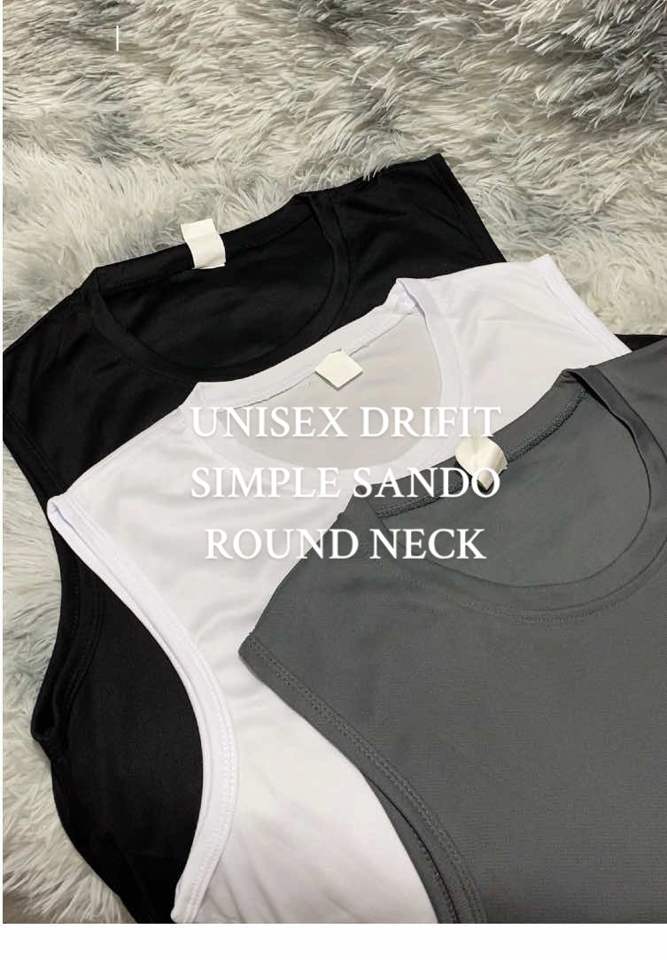 Unisex Drifit Simple Sando Round Neck ✨ #drifitsando #drifit #unisexsando #sando 
