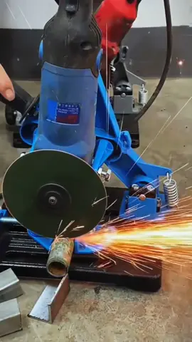# Angle grinder bracket # Angle grinder to cutter # Angle grinder dual-purpose cutting bracket # self-made cutter bracket # High efficiency practical tools # hardware tools #fyp #foryou #tiktok #goodthing 