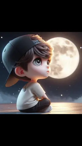 お月見🌕🎑(男の子 #小さな男の子 #お月見 #座る  #2025秋  #AI  #aiart  #アイコンにどうですか  　No.980