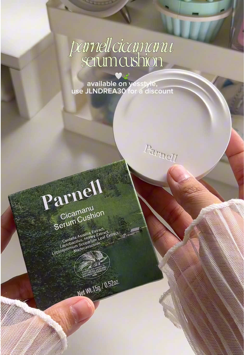 been trying out this cicamanu serum cushion from parnel and i’m loving it 🤍 it’s sooo lightweight, true to it’s description as a skincare + makeup hybrid. i also like how it’s formulated with a lot of ingredients that’s great for acne, so i know it’s helpful for my skin in the long run ☘️ 🏷️ use my code JLNDREA30 on yesstyle for a discount | @YesStyle @YesStyleInfluencers @Parnell US #yesstyle #yesstyleinfluencers #parnell #cushionfoundation #kbeauty 