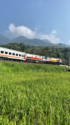 Nanjak & nikung berdua 🫶🏻.. Inframe: KA 305 Parcel Selatan double Lokomotif.. #keretaapi #railway #railfans #lokomotif #garut 