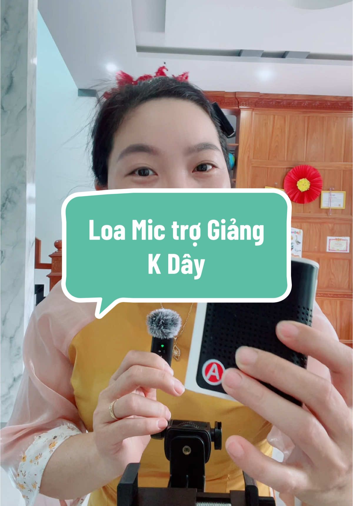 Loa Mic trợ giảng ko dây (mic cài áo). Giúp giọng nói của Thầy Cô to hơn, rõ hơn, thu hút sự chú ý của hs hơn#mictrogiang #mictrogiangk3 #hamyshop887 