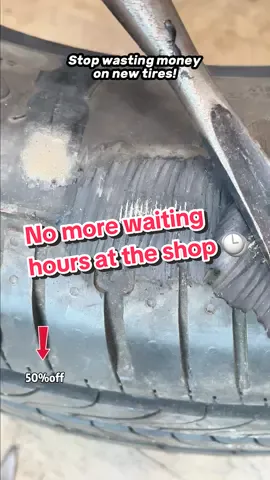 No more waiting hours at the shop 🕒#Adhesive #glue #tire #TireRepair #Tirerepairtool                    