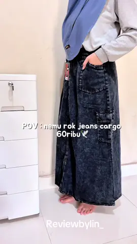 Ini serius rok jeans cakep, harganya cuma 60ribu? #rokjeans #rokcargo #fyp #fypシ゚viral #fyppppppppppppppppppppppp 