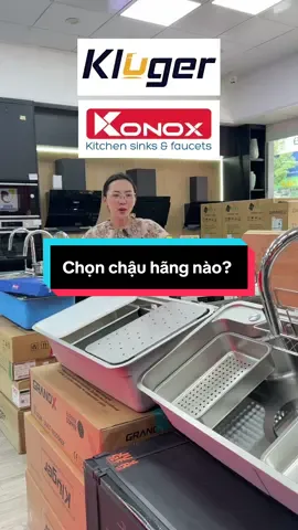 So sánh 2 chậu #konox và #Kluger. Cả nhà mình xem để lựa chọn nhé #linhbanbep #xuhuong #housetour 
