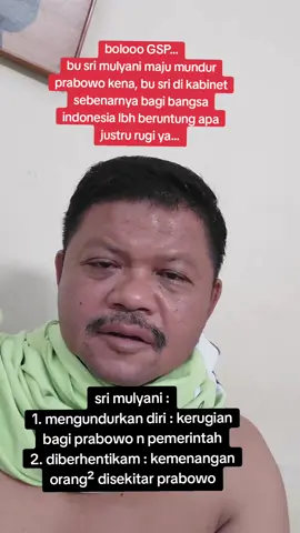 politik sri mulyani jd simalakama bagi prabowo maju kena mundur lebih kena... #fypage #gsd #gibran #prabowo #jokowi 