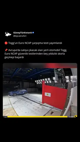 Projede yer alan Türk mühendislerinin alnından öpüyorum Eliniz dert görmesin. 🔴 Togg'un Euro NCAP çarpışma testi yayımlandı  📌 Avrupa'da satışa çıkacak olan yerli otomobil Togg, Euro NCAP güvenlik testlerinden beş yıldızlık skorla geçmeyi başardı #türkiye#togg#yerliüretim#kesfet#kesfetbeniöneçıkart 