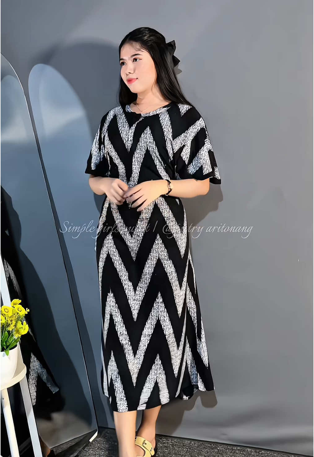 Rekomendasi dress cantik bahan rayon ademm🖤 #dress #drescantik #daster #foruyou 
