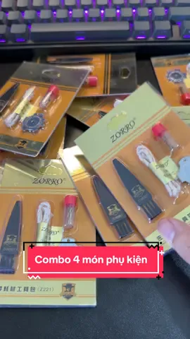 Combo 4 món phụ kiện #phukienzippo #phukienbatlua #dupont #dupont 