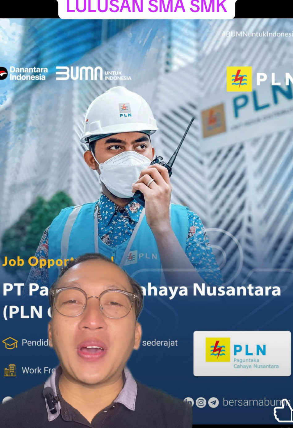🎯 Lowongan Kerja BUMN PT Paguntaka Cahaya Nusantara (PLN Group) - Pendidikan minimal SMA/SMK sederajat 👉 Cek info Selengkapnya: https://www.bersamabumn.com/pt-paguntaka-cahaya-nusantara/ • 🔄 Feel Free to Share ☺🙏 #infoloker #carikerja #lokerterbaru #lowongankerja #lokerbumn 