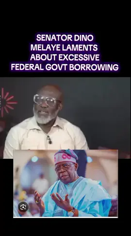 SENATOR DINO MELAYE AT ARISE TV RECENTLY SPEAKS ABOUT FEDERAL GOVT BORROWING AND SAYING THAT IT'S EXCESSIVE AND MOREOVER THERE ARE TENDENCY THAT MANY OTHER APPLICATION WILL BE FORWARDED TO LAW MAKERS FOR CONSIDERATION FOR MORE BORROWING.... 