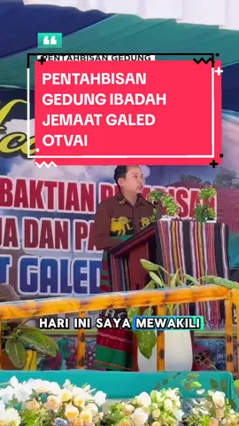 Saya berkesempatan menghadiri Ibadah Pentahbisan Gedung Kebaktian dan Pastori Jemaat GALED Otvai (Jaggo). Puji syukur kepada Tuhan, rumah ibadah yang baru ini akhirnya boleh ditahbiskan dan menjadi tempat yang diberkati untuk memperkuat iman, mempererat persaudaraan, serta menghadirkan damai sejahtera di tengah jemaat. Atas nama pemerintah daerah, saya menyampaikan selamat kepada seluruh jemaat GALED Otvai. Semoga gedung gereja dan pastori ini menjadi pusat pelayanan yang membawa terang, kasih, dan pengharapan bagi masyarakat.