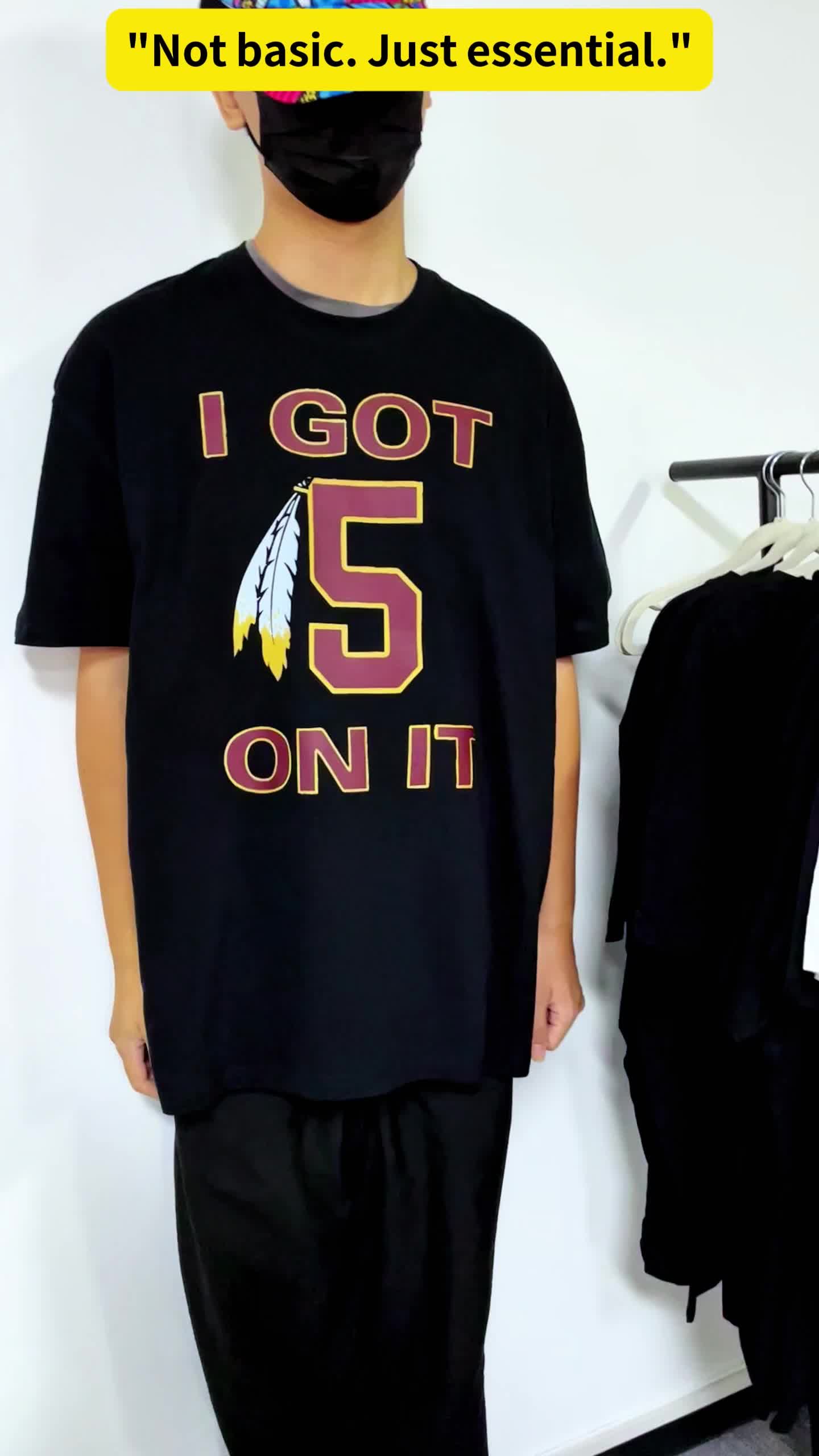 Washington Football Team Graphic Cotton Tee With I Got 5 On It Print For Men Comfortable Round Neck Short Sleeve Shirt Ideal For Sports And Casual Wear #graphictees #shirts #tshirts #sportswear #footballsweatshirt #teeshirt #menshirts #teeshirts #footballshirts #graphicsweatshirt