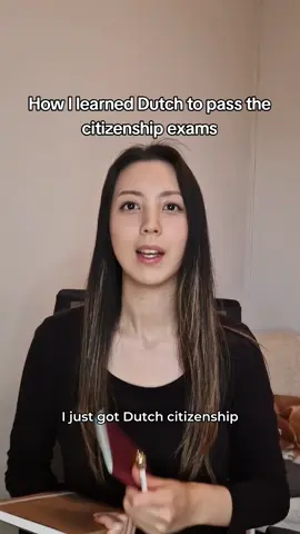 Here's how I got my Dutch to the level where I passed all of the inbugering exams needed to apply for Dutch citizenship in one try! #lifeabroad #expatlife #inburgering #netherlands 