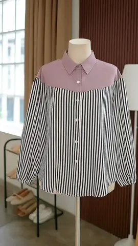 SELINA BLOSE KEMEJA WANITA KOMBINASI SALUR RAYON TWILL#atasanwanita #kemeja #produkviral #outfit #fyp 