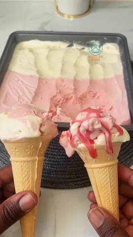Vanilla and strawberry ice cream recipe… #fyp #icecream #tiktokuk #viral #viralvideos 