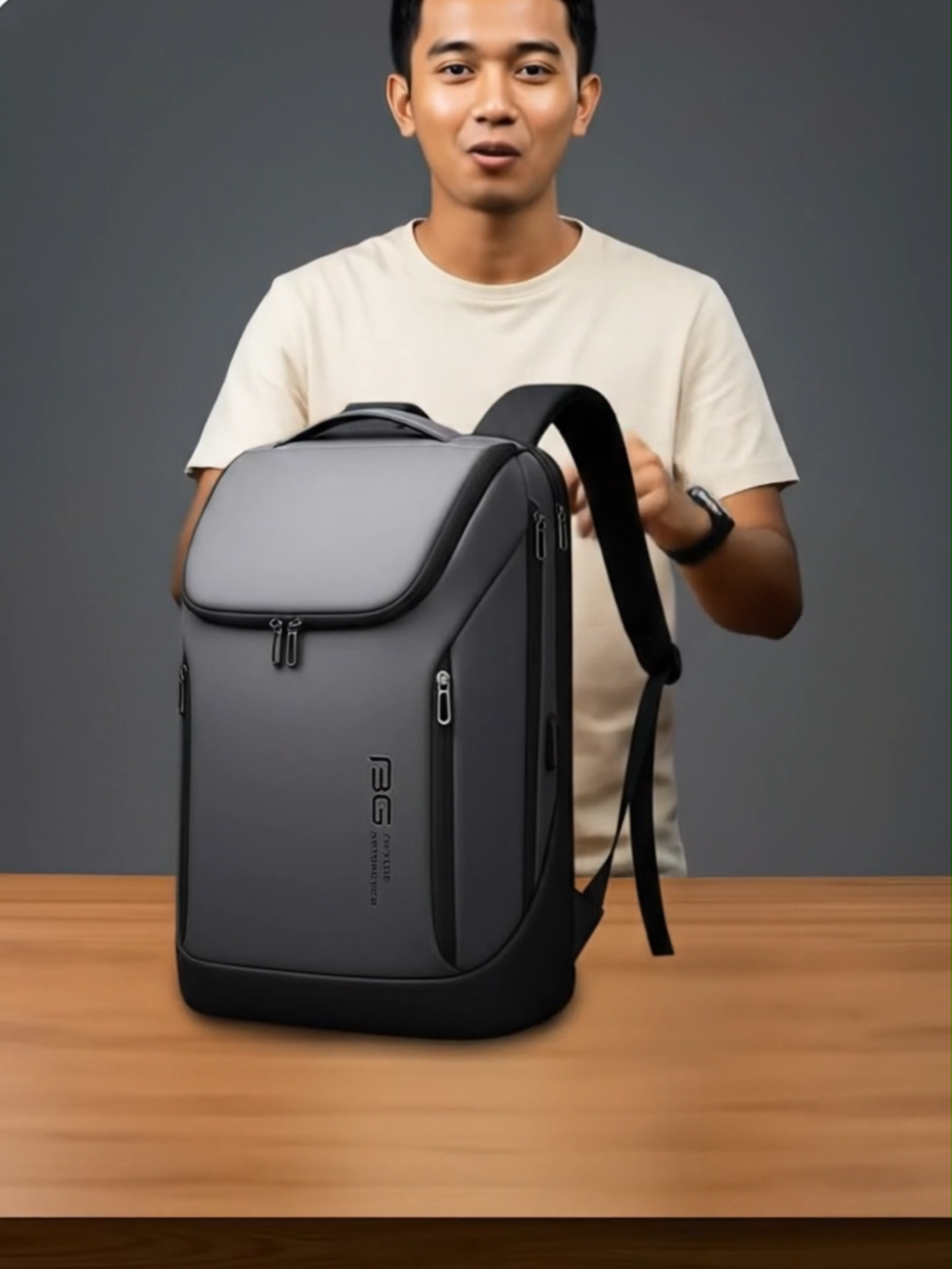 Bange Tas Ransel pria Laptop Kerja Backpack Pria USB 15.6