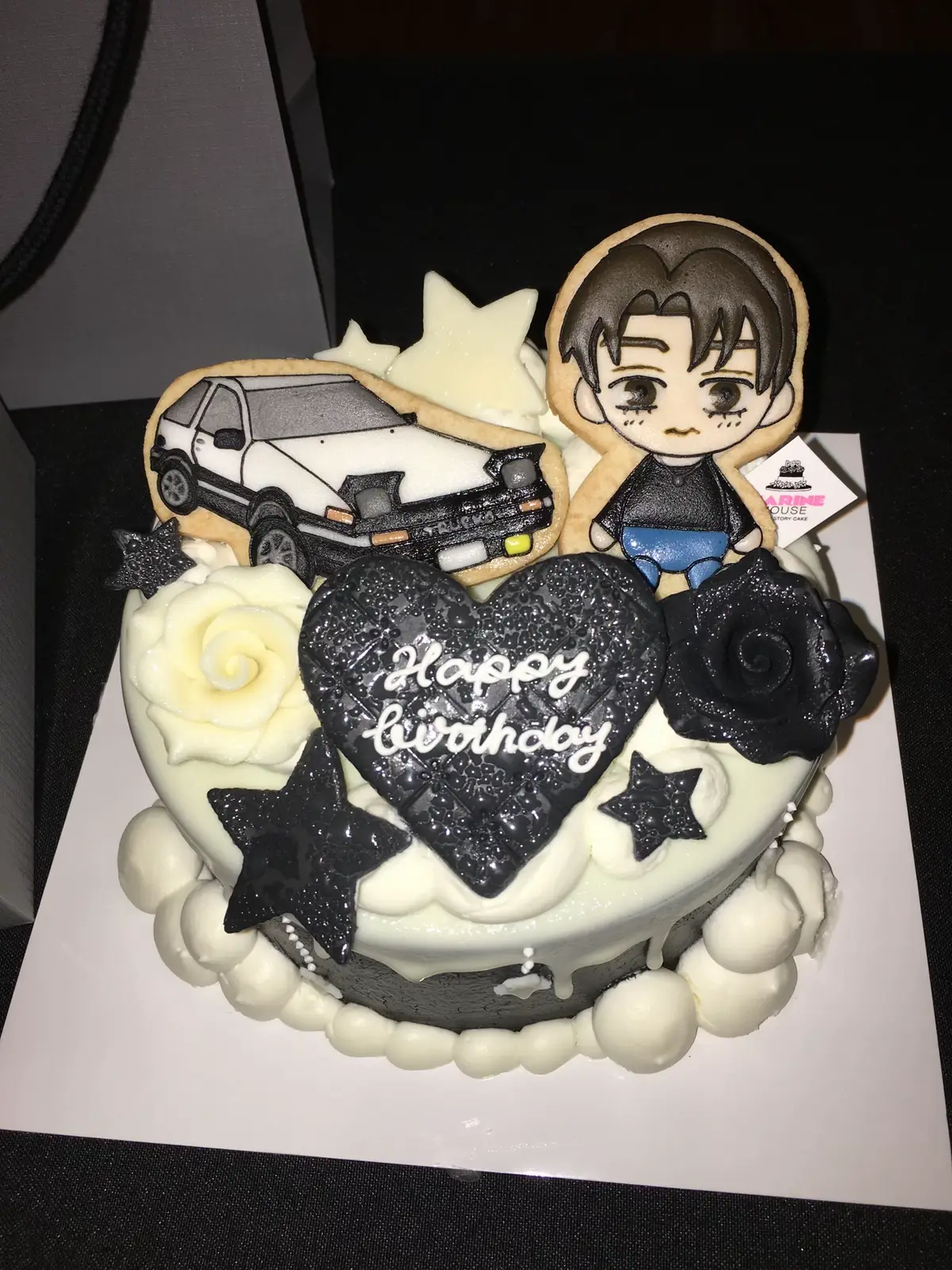 拓海×ハチロクのフルオーダーケーキめっちゃ可愛いくて天才すぎる(><)♡ #イニシャルd #頭文字d #藤原拓海 #ハチロク #誕生日ケーキ 