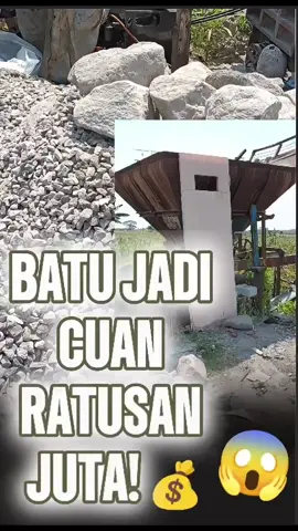 Bisnis Batu Merapi Untungnya Maksimal !! #trending  #konstruksi  #batu #pasir #fyp 
