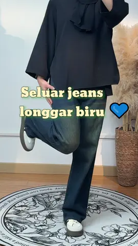 Jeans straight cut dan loose ini menawarkan gaya Korea yang trendi💥#jeans#jeanshighwaist #celanajeans #baggyjeans  #widelegjeans            
